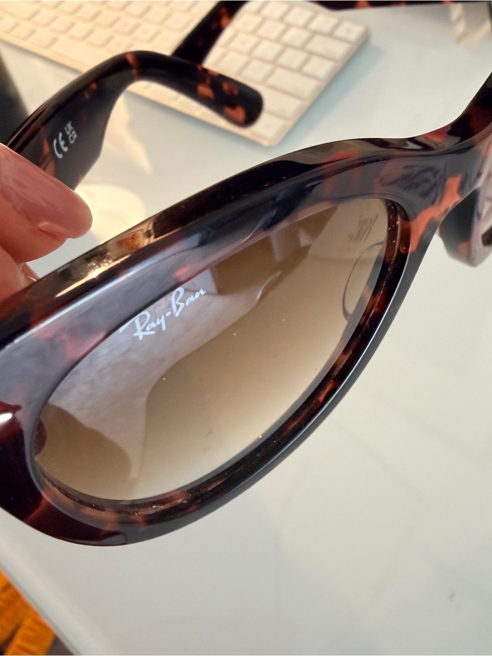Ray-Ban Women's Tortoiseshell Cat Eye Sunglasses - Brown Gradient Lenses - Picture 5 of 6